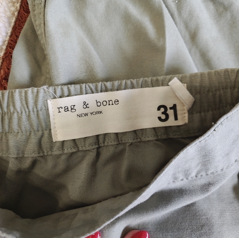 rag and bone Sage Green Button up Joggers - Picture 3 of 5